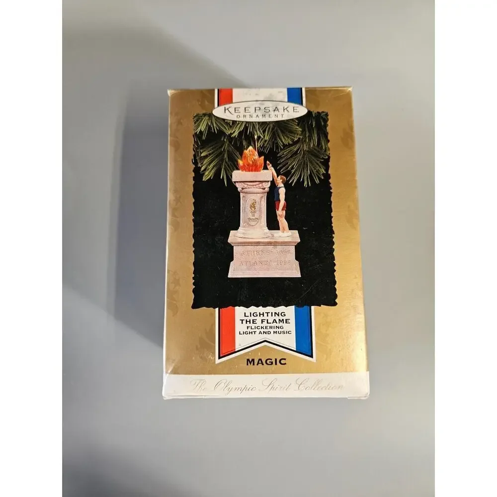 Vintage NIB: 1996 Hallmark Keepsake Lighting The Flame Christmas Ornament, Magic